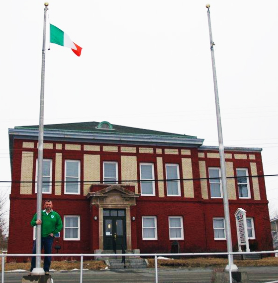 Cable Building with Irish Flag for St. Patrick's Day